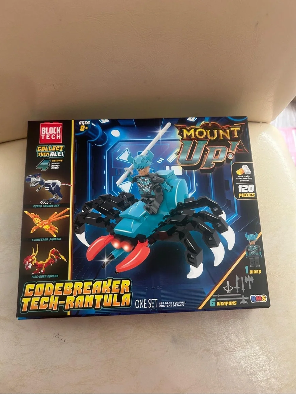 Mount Up! Codebreaker Tech-Rantula Building Set - Teal & Black by